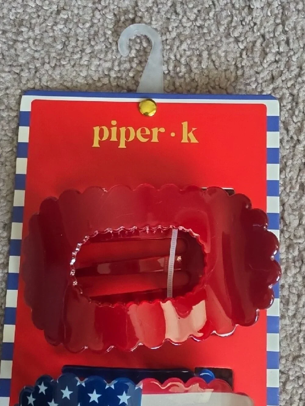 Piper K Patriotic Flat Lay Claw Clips